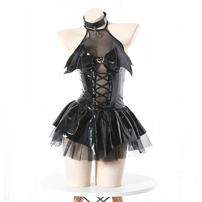 Sexy Mesh Halter Gothic Dress - Image 7