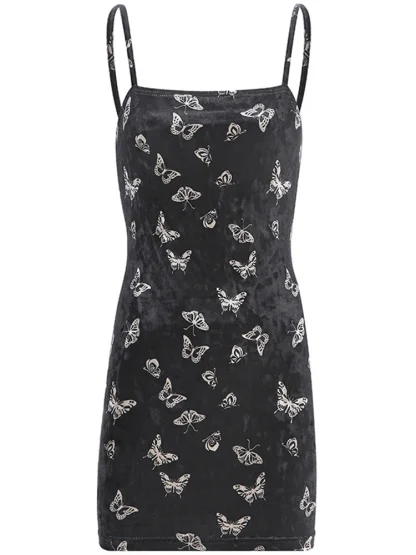 Spaghetti Strap Mini Gothic Dress - Image 6
