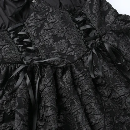 Halter A-line Mini Gothic Dress - Image 4