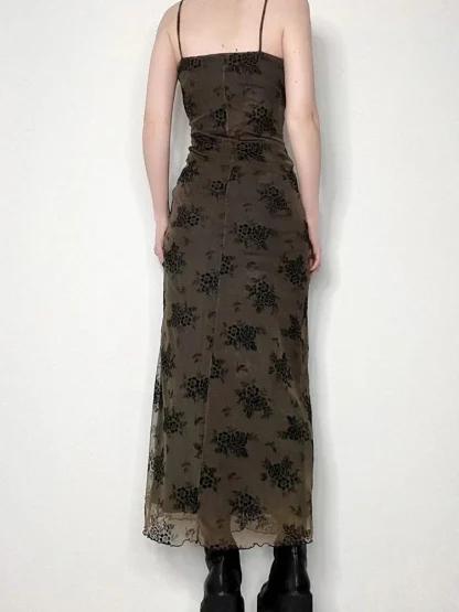 Retro Sleeveless Maxi Gothic Dress - Image 2